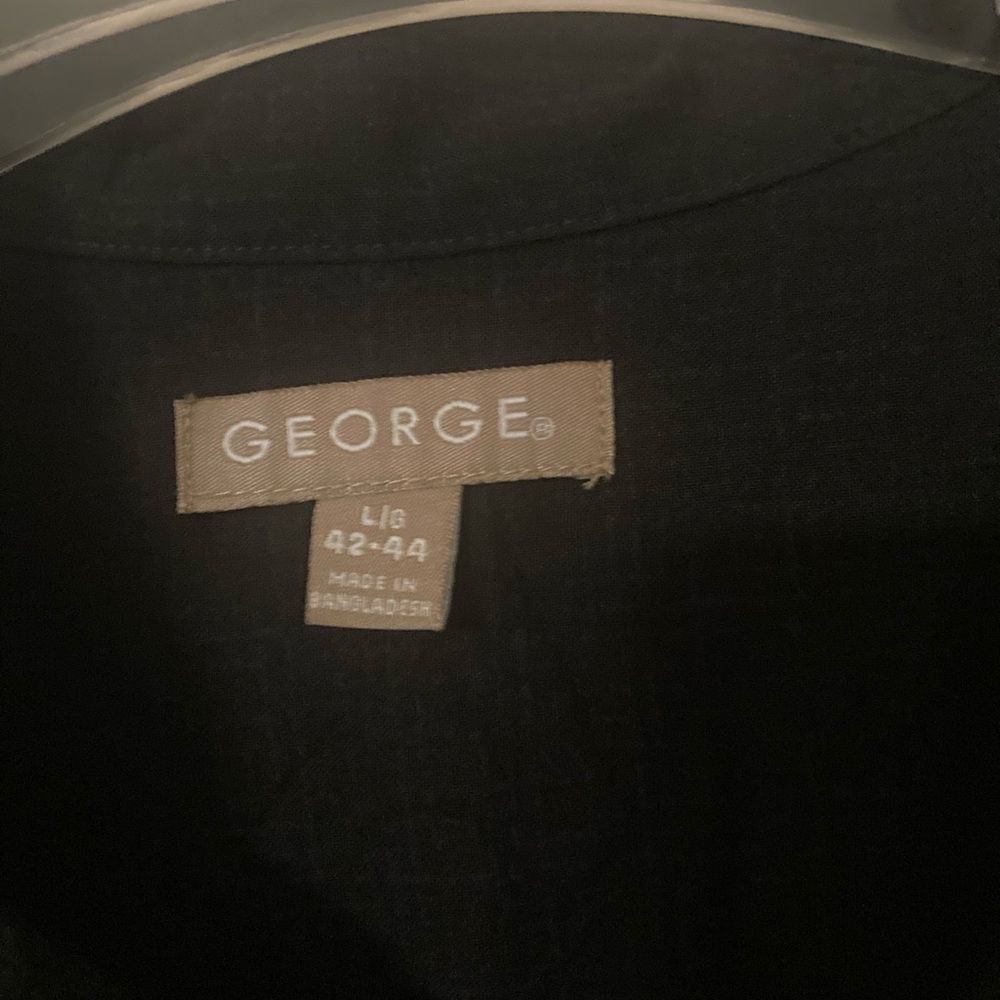 GEORGE Tropical Beer Bottle Hawaiian Button Down Shirt Black L 42-44 - Picture 9 of 10